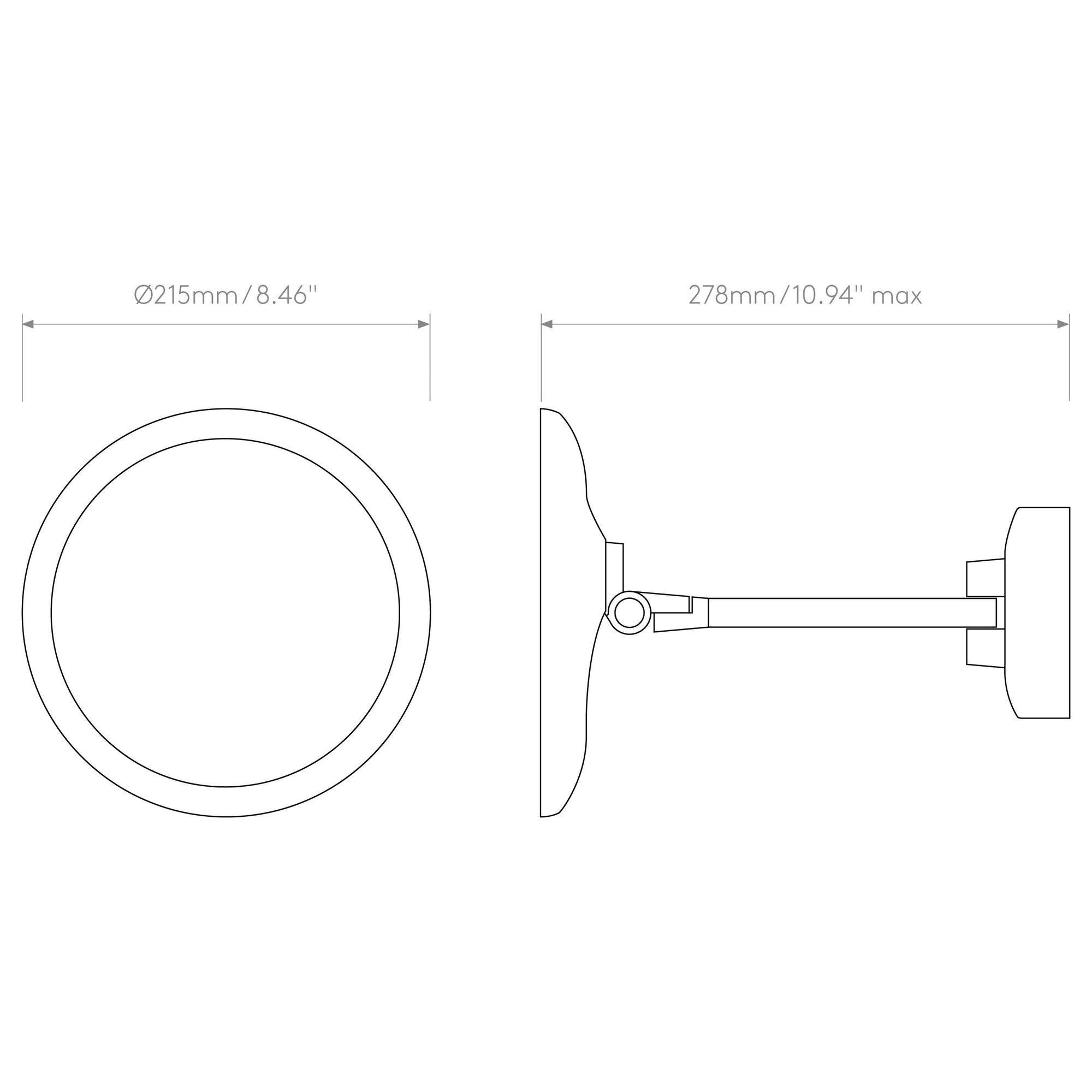Mascali Round LED Magnifying Mirror