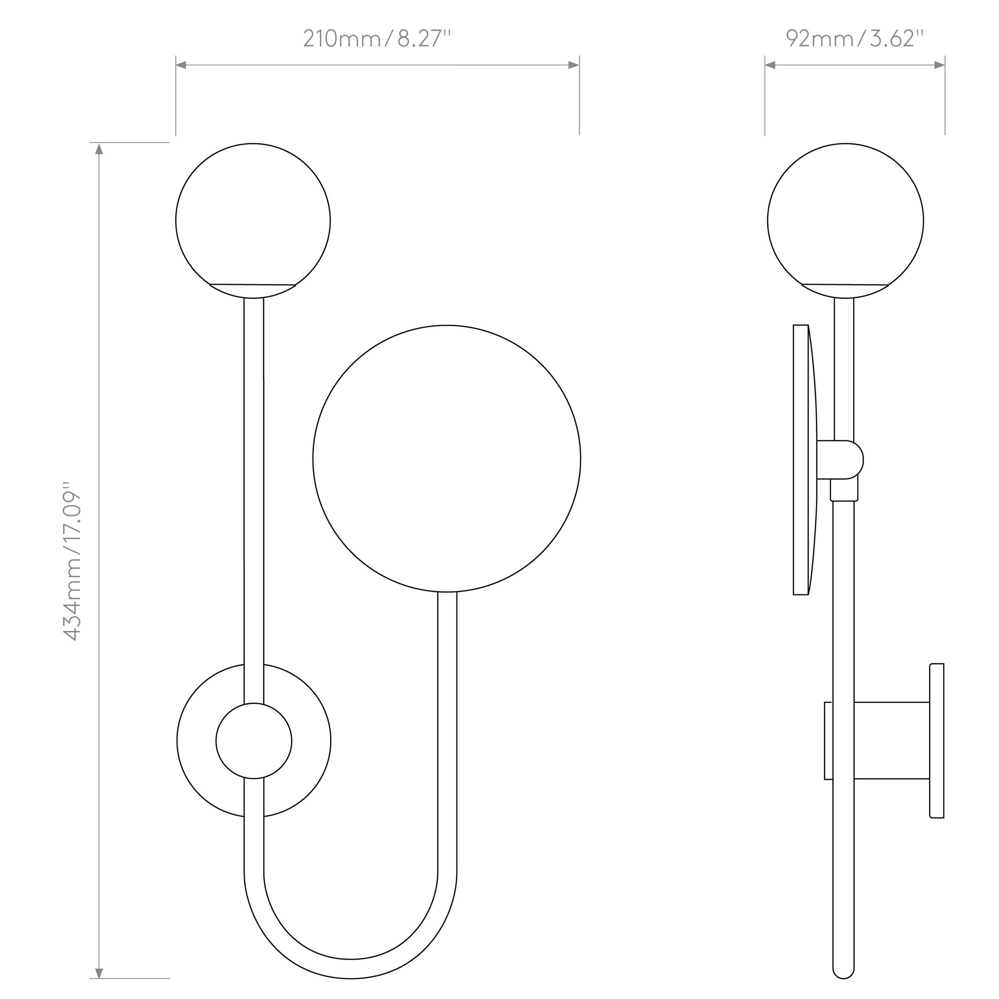 Orb Magnifying Mirror Lamp