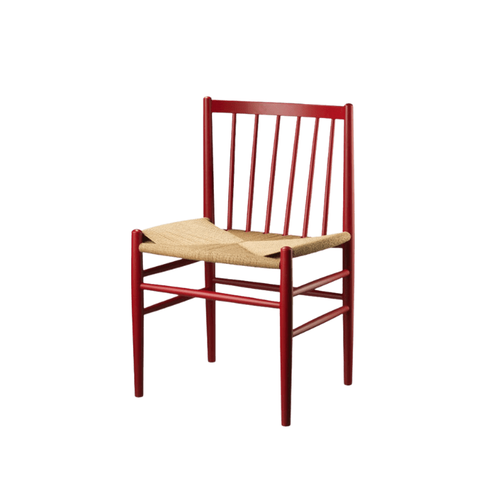 J80 Chair — Ruby Red Painted Beech