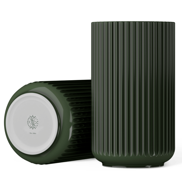 Lyngby Porcelaen Vase — Dark Green