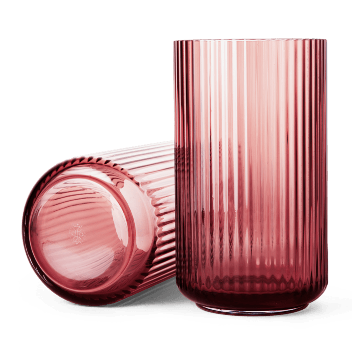 Lyngby Porcelaen Vase — Burgundy