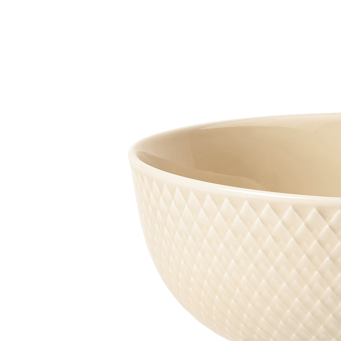 Lyngby Porcelaen Rhombe Earth Bowl — Marble 8.7"