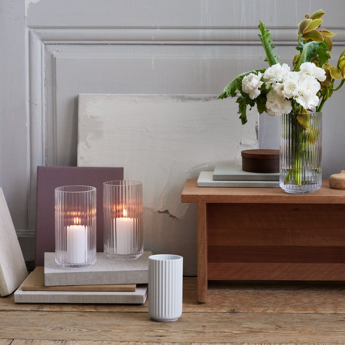 Lyngby Porcelaen Vase — White