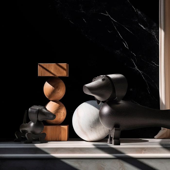Dog — Dark Stained Oak
