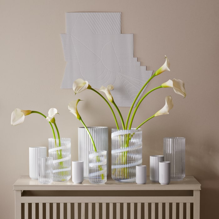 Lyngby Porcelaen Lyngby Vase — Swirl White