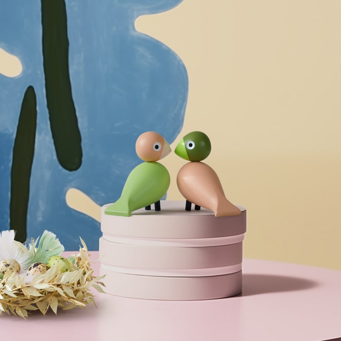Lovebirds — Light Green/Rose