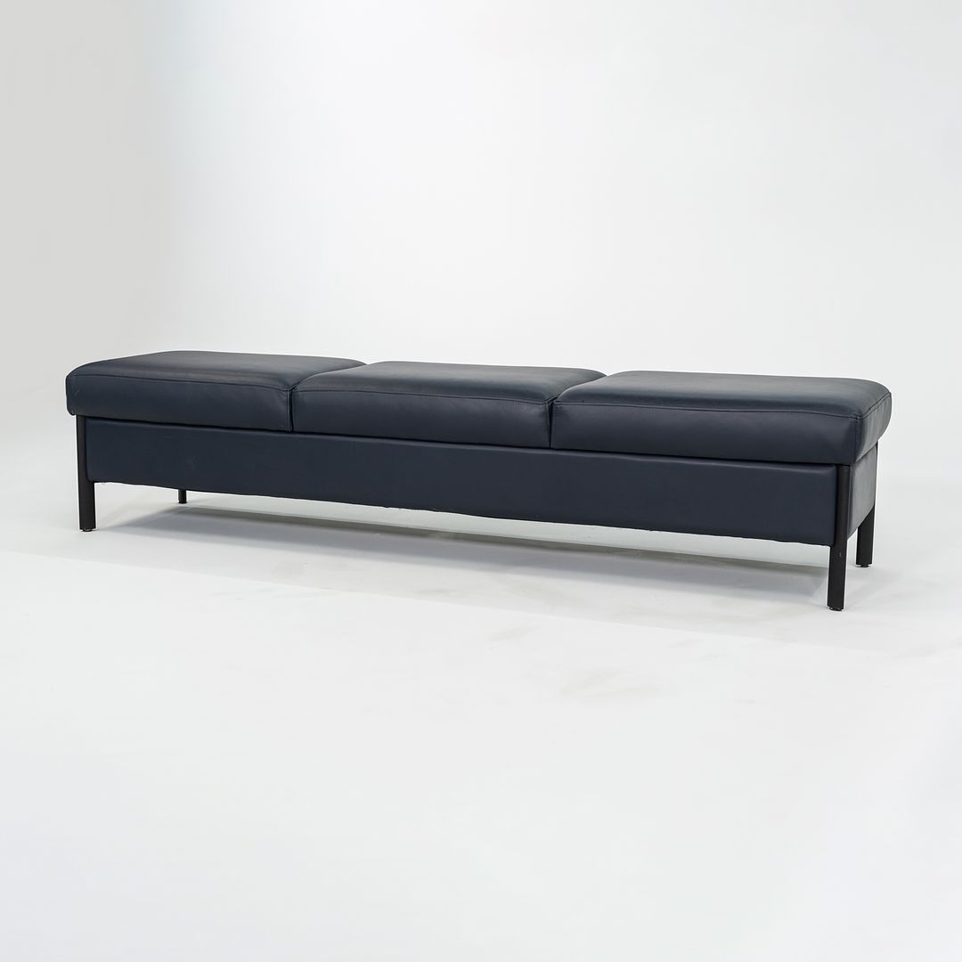 3-Seat Leather Bench