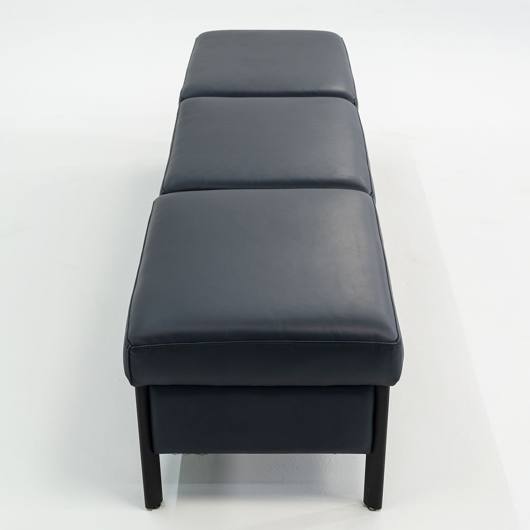 3-Seat Leather Bench