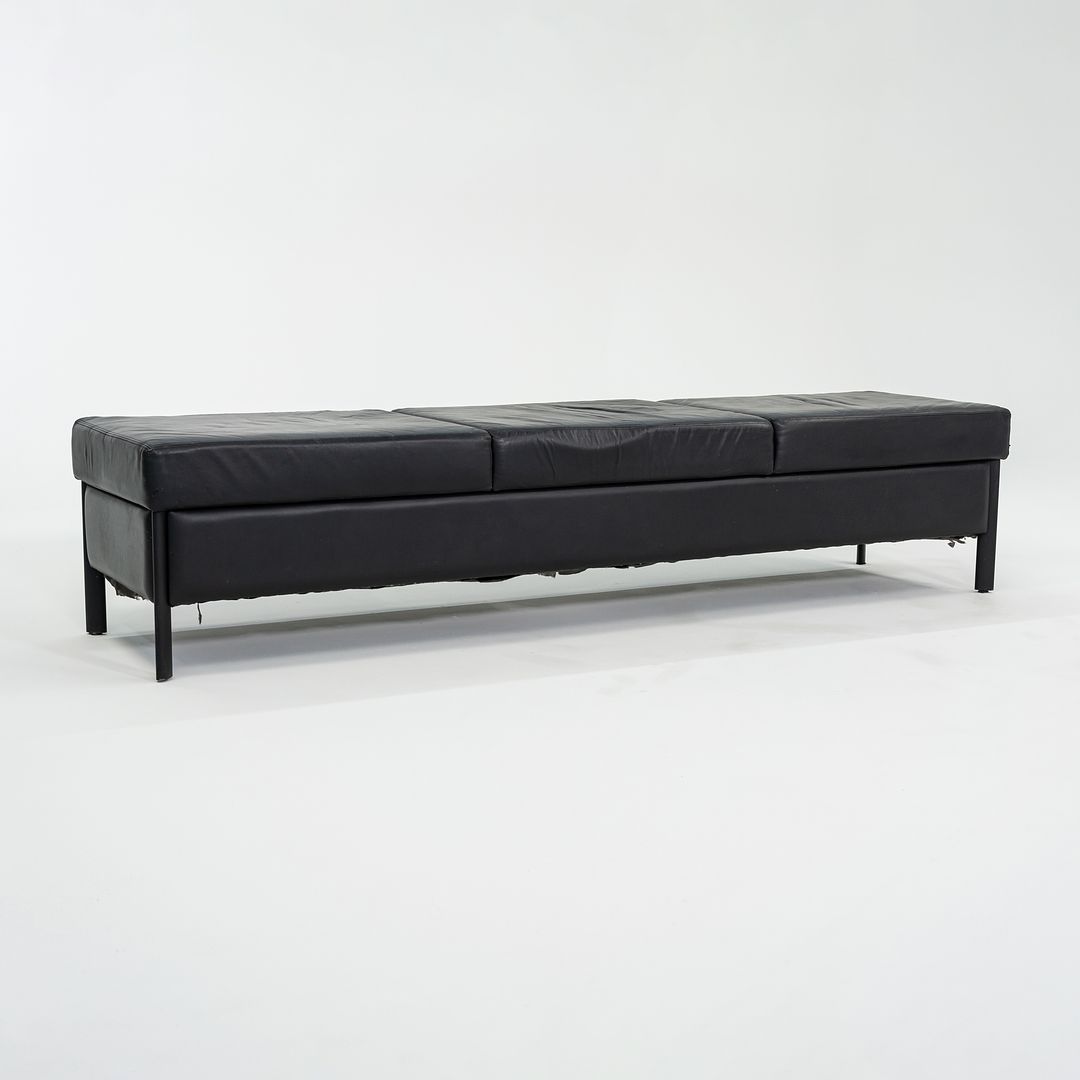 3-Seat Leather Bench