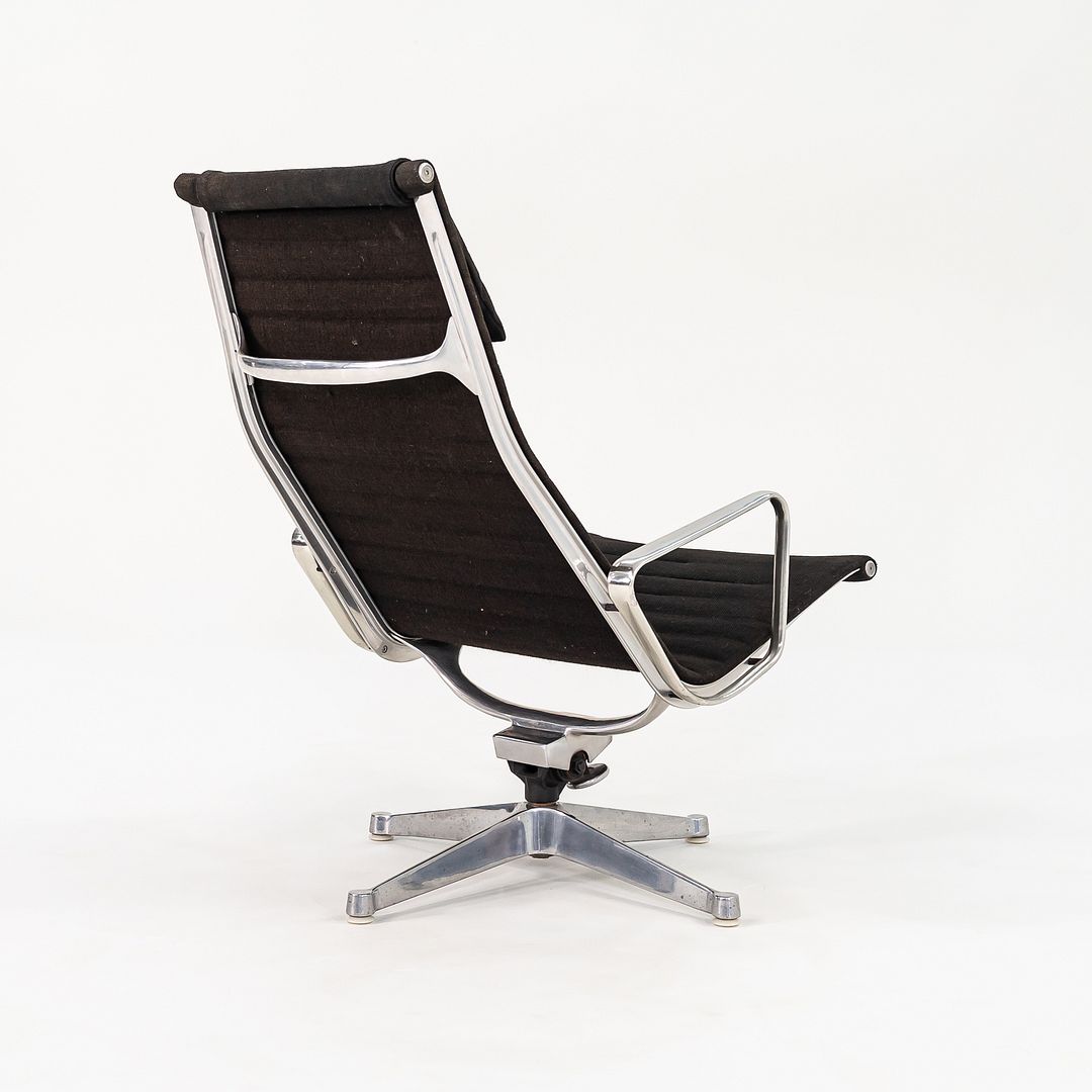 Eames Aluminum Group Lounge Chair and Ottoman, EA125 and EA124