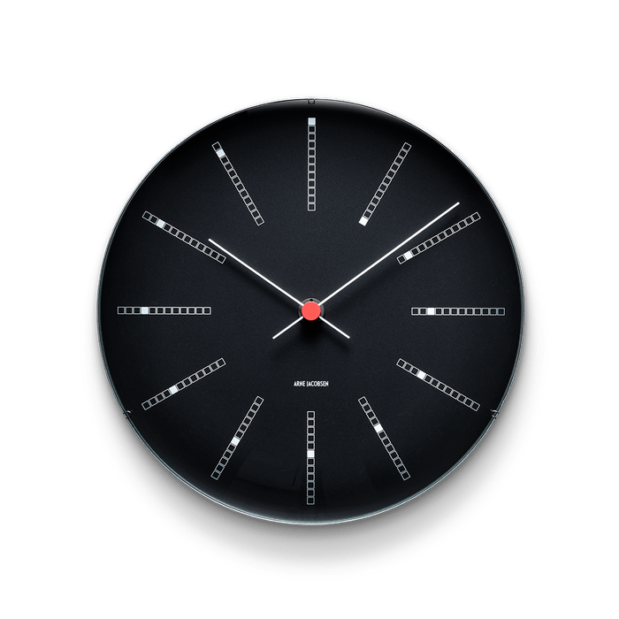 Arne Jacobsen Bankers Wall Clock — Medium Black
