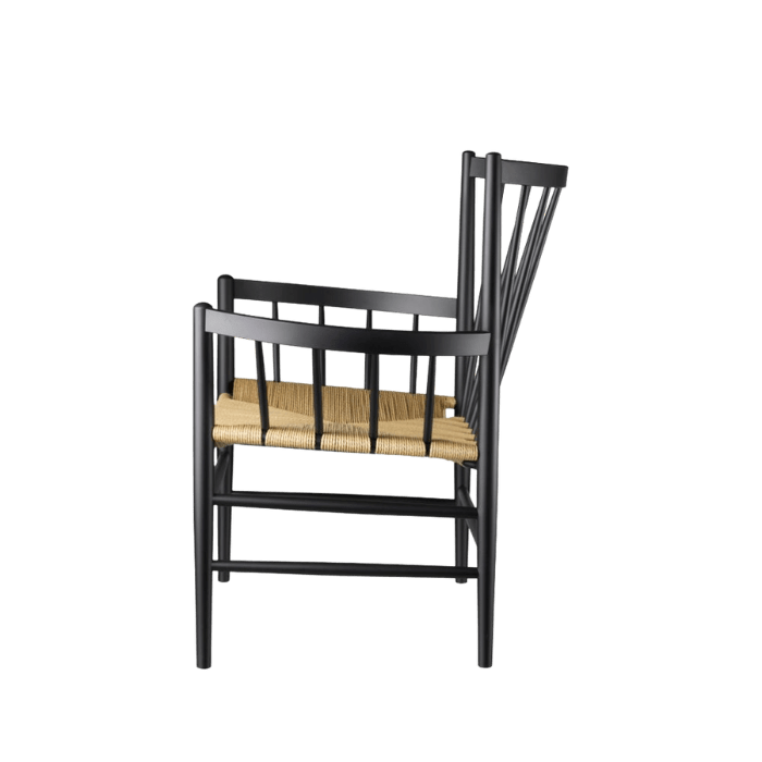 J82 Lounge Chair — Jet Black Painted Beech
