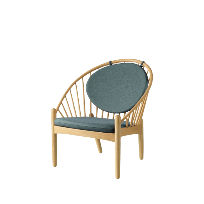 J166 Jørna Chair — Nature Lacquered Oak/Green