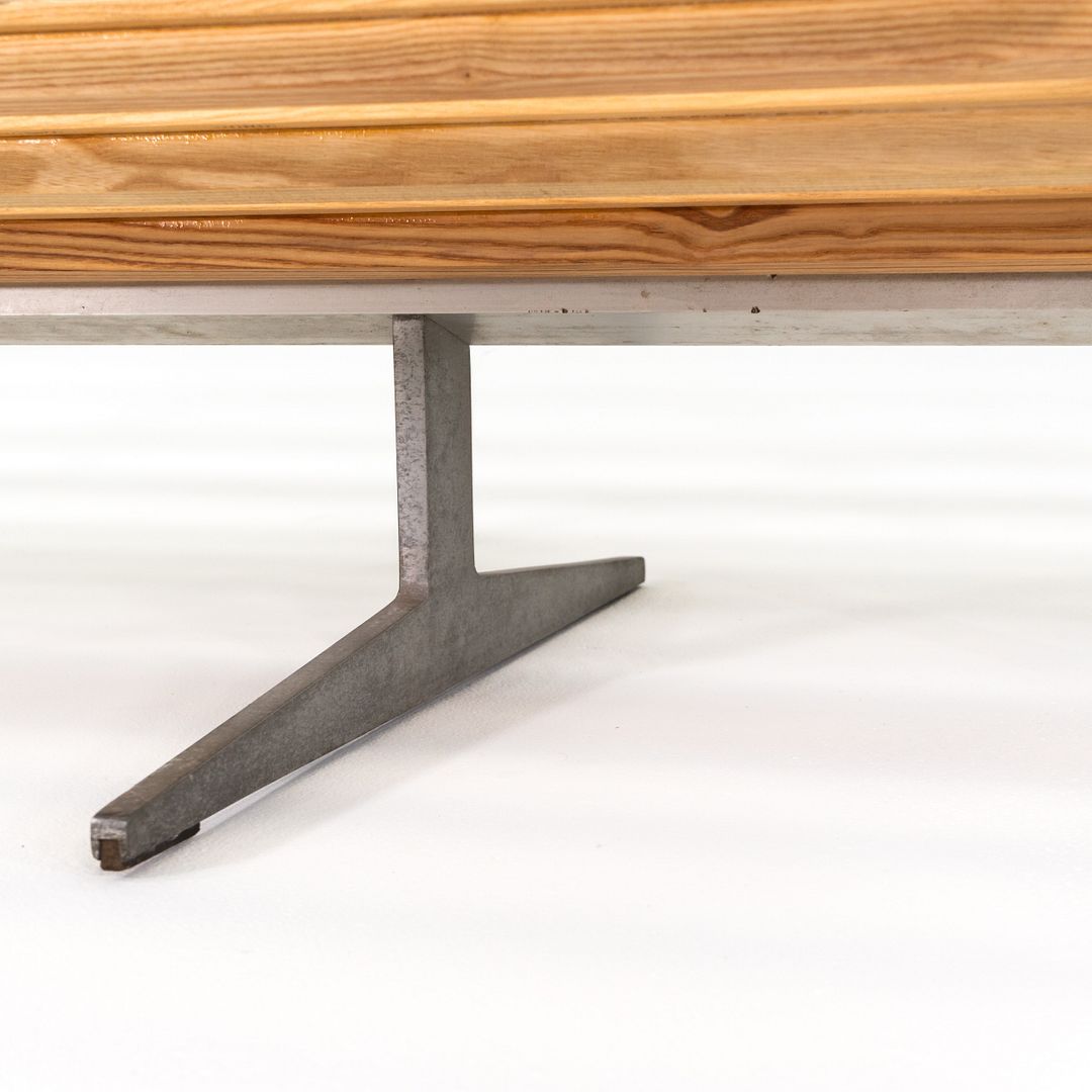 Oak and Aluminum Bench