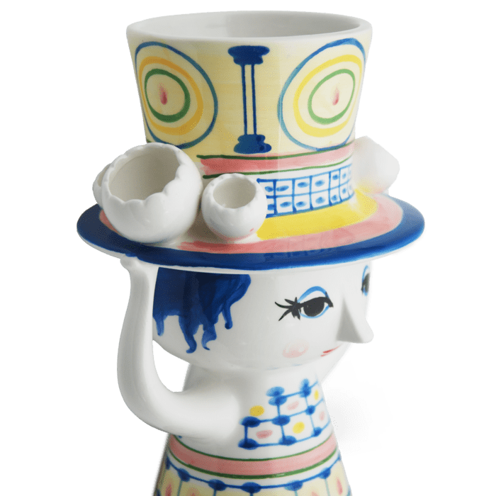 Bjørn Wiinblad Lady with Hat Vase — Blue