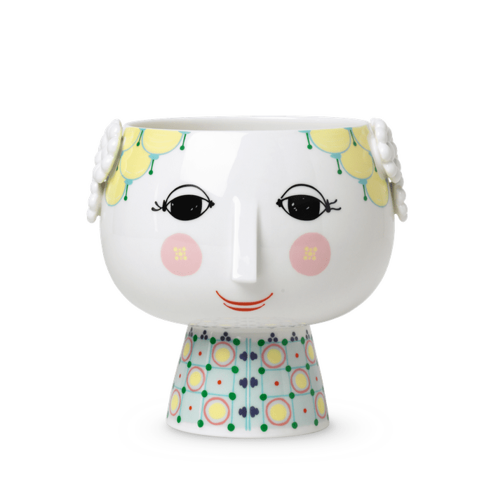 Bjørn Wiinblad Eva Flower Pot on Base — Yellow