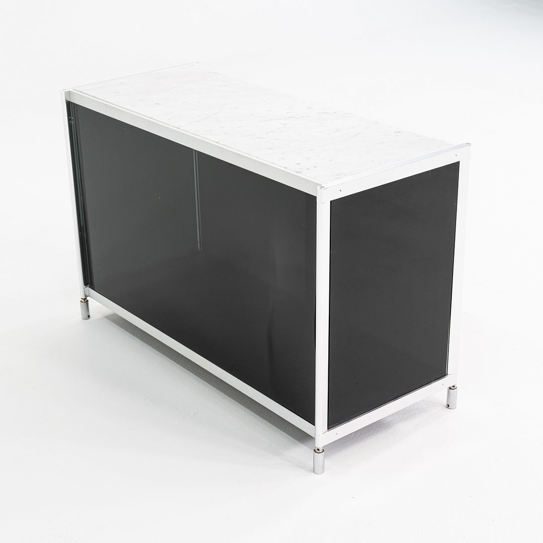 Marble, Aluminum and Glass Cabinet