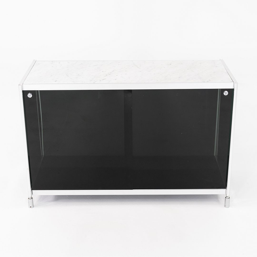 Marble, Aluminum and Glass Cabinet