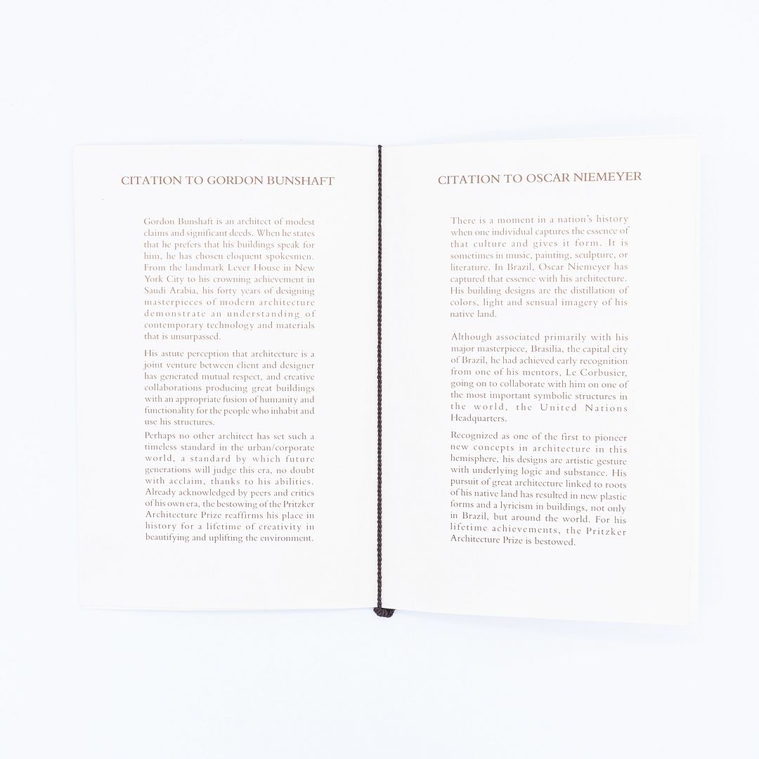 Pritzker Architecture Prize Program and Invitation