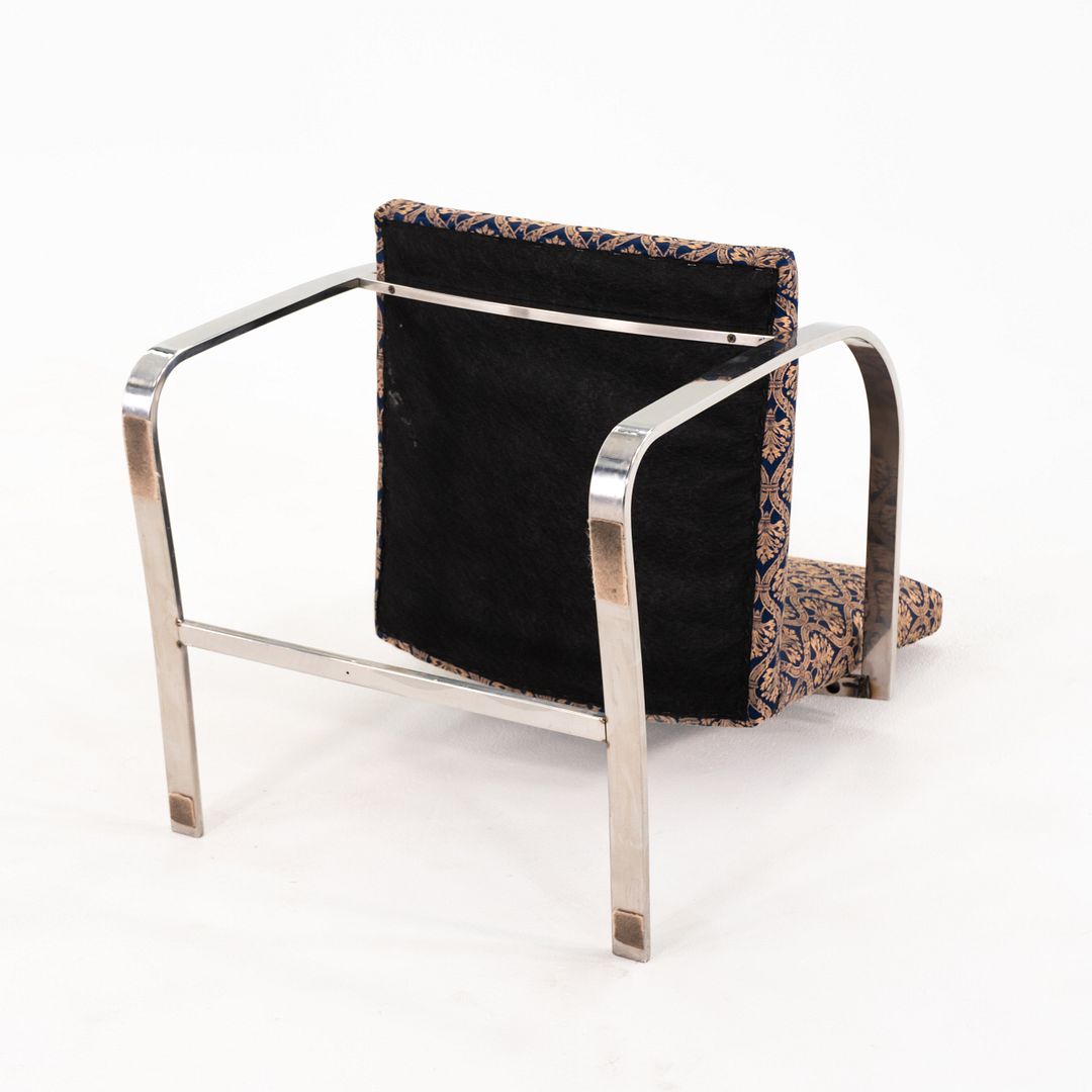 Miesian Influenced Flat Bar Cantilever Chair