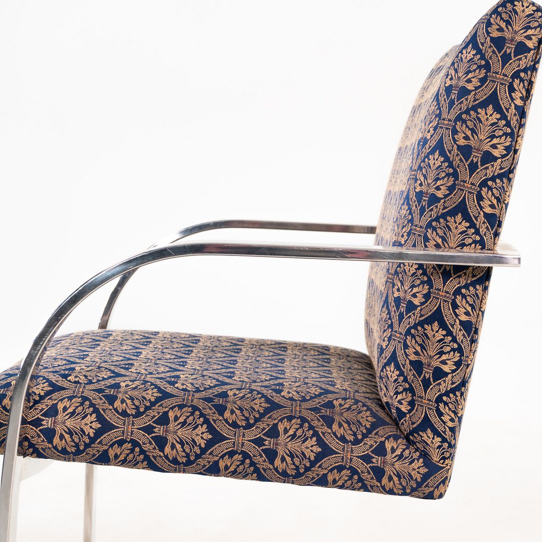 Miesian Influenced Flat Bar Cantilever Chair