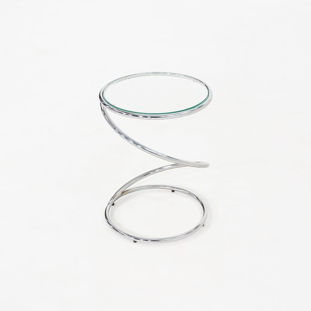 Round Chrome Side Tables