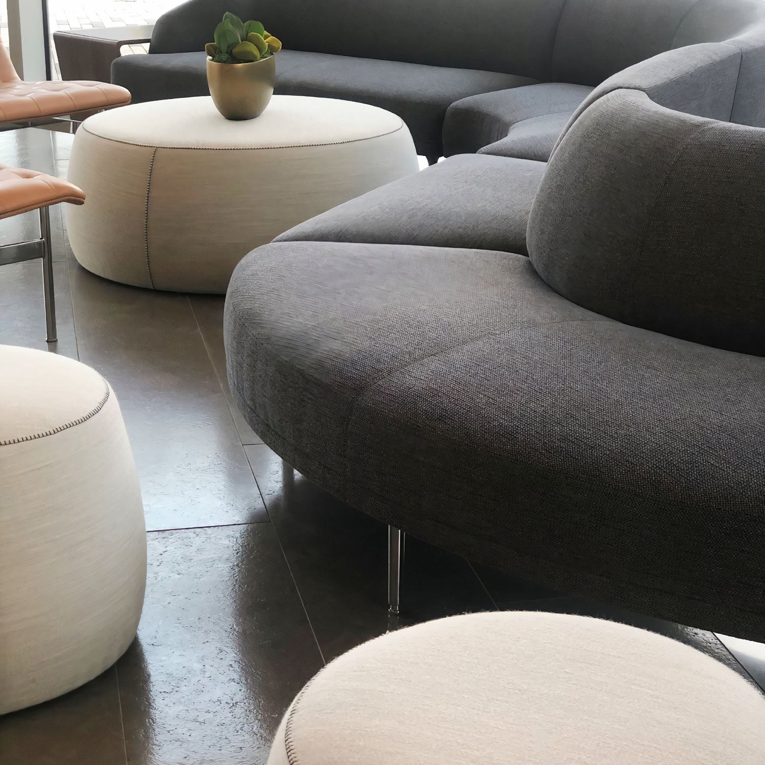 Apel Ottoman — Saddle Stitched