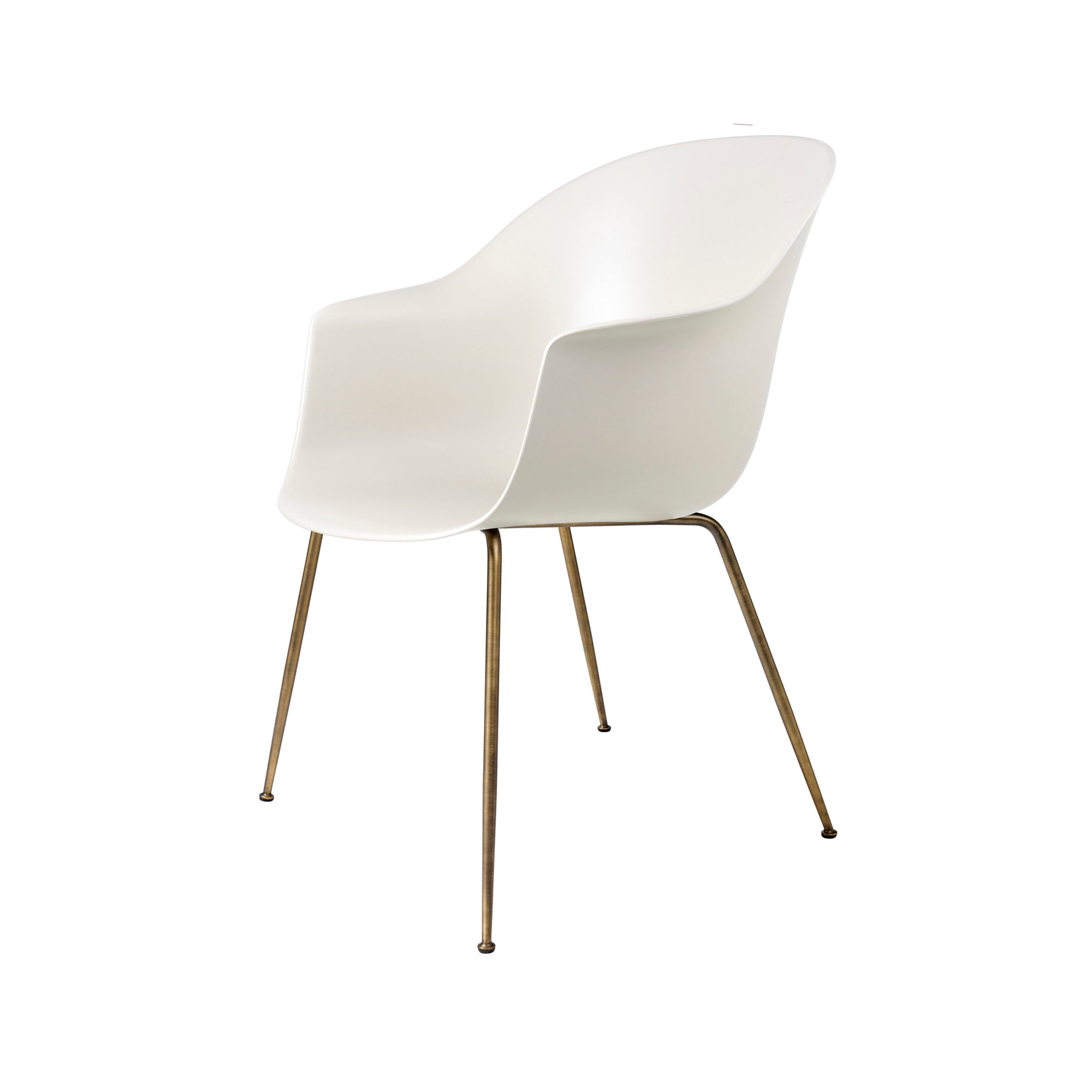 Bat Dining Chair — Un-upholstered with Metal Conic Base