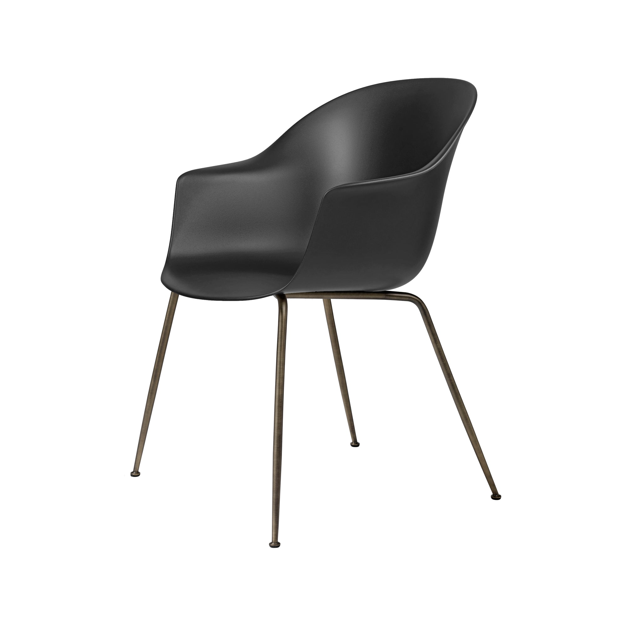Bat Dining Chair — Un-upholstered with Metal Conic Base