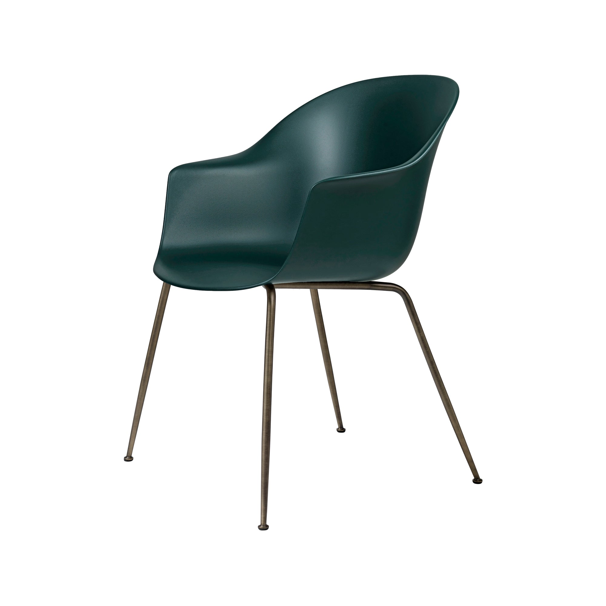 Bat Dining Chair — Un-upholstered with Metal Conic Base
