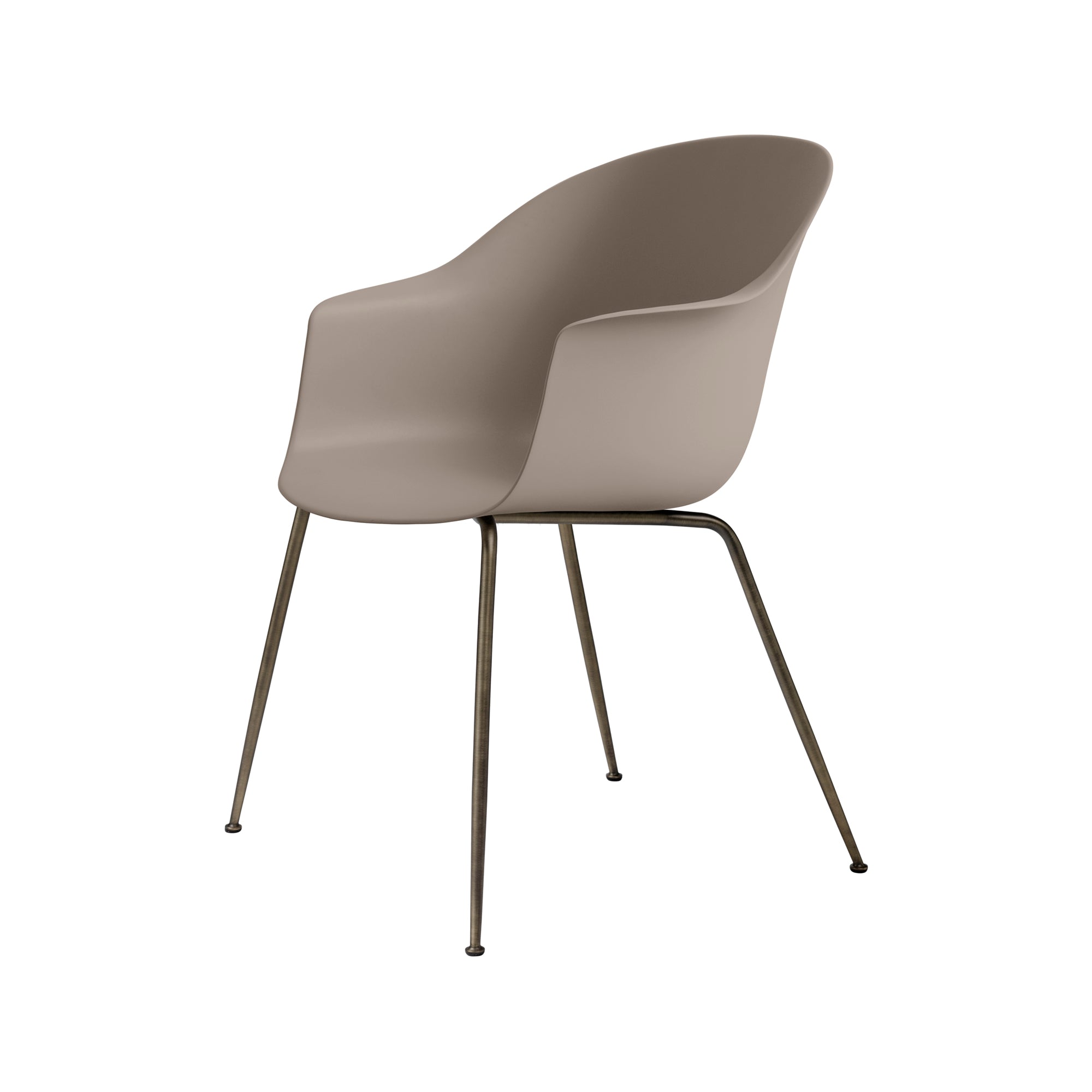 Bat Dining Chair — Un-upholstered with Metal Conic Base