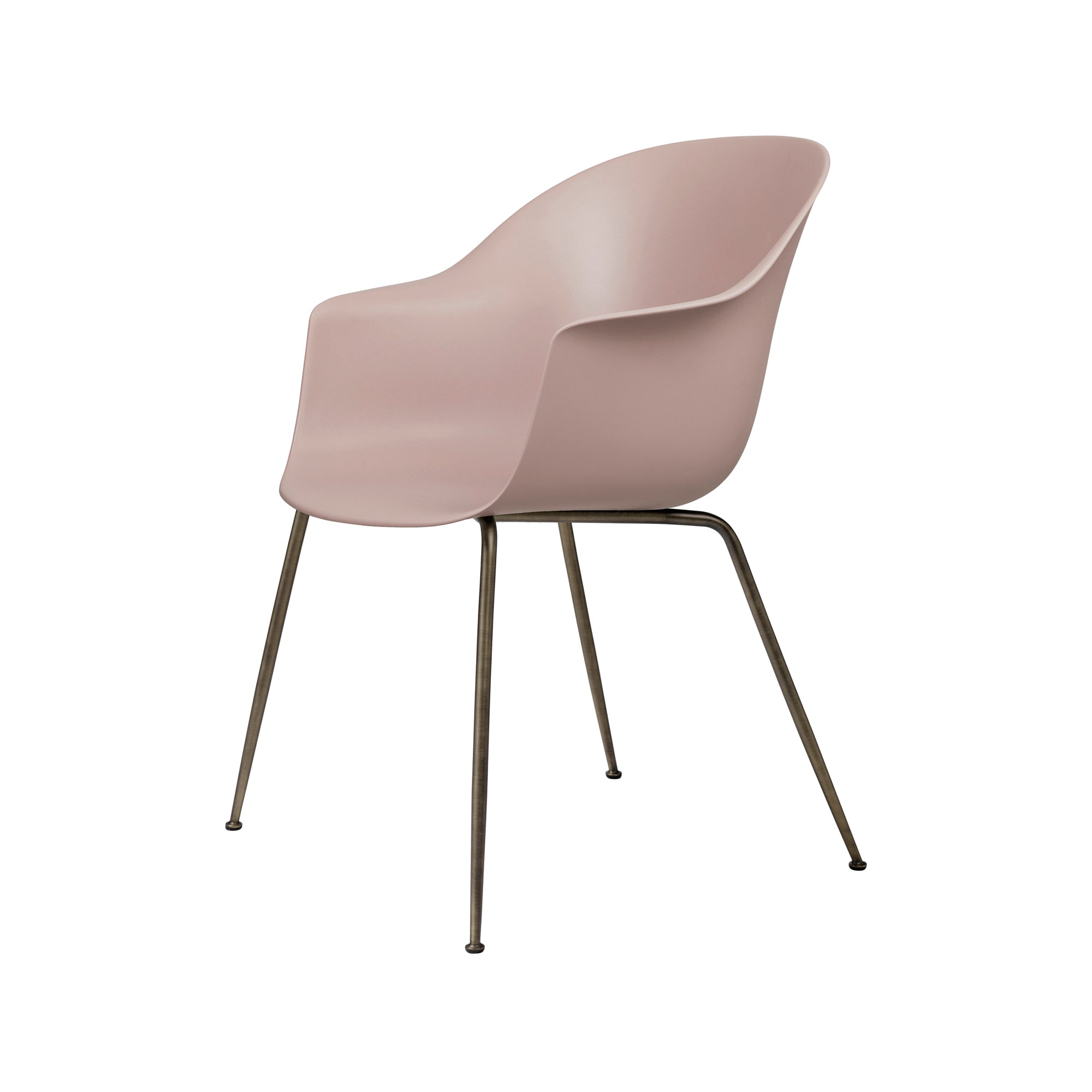 Bat Dining Chair — Un-upholstered with Metal Conic Base
