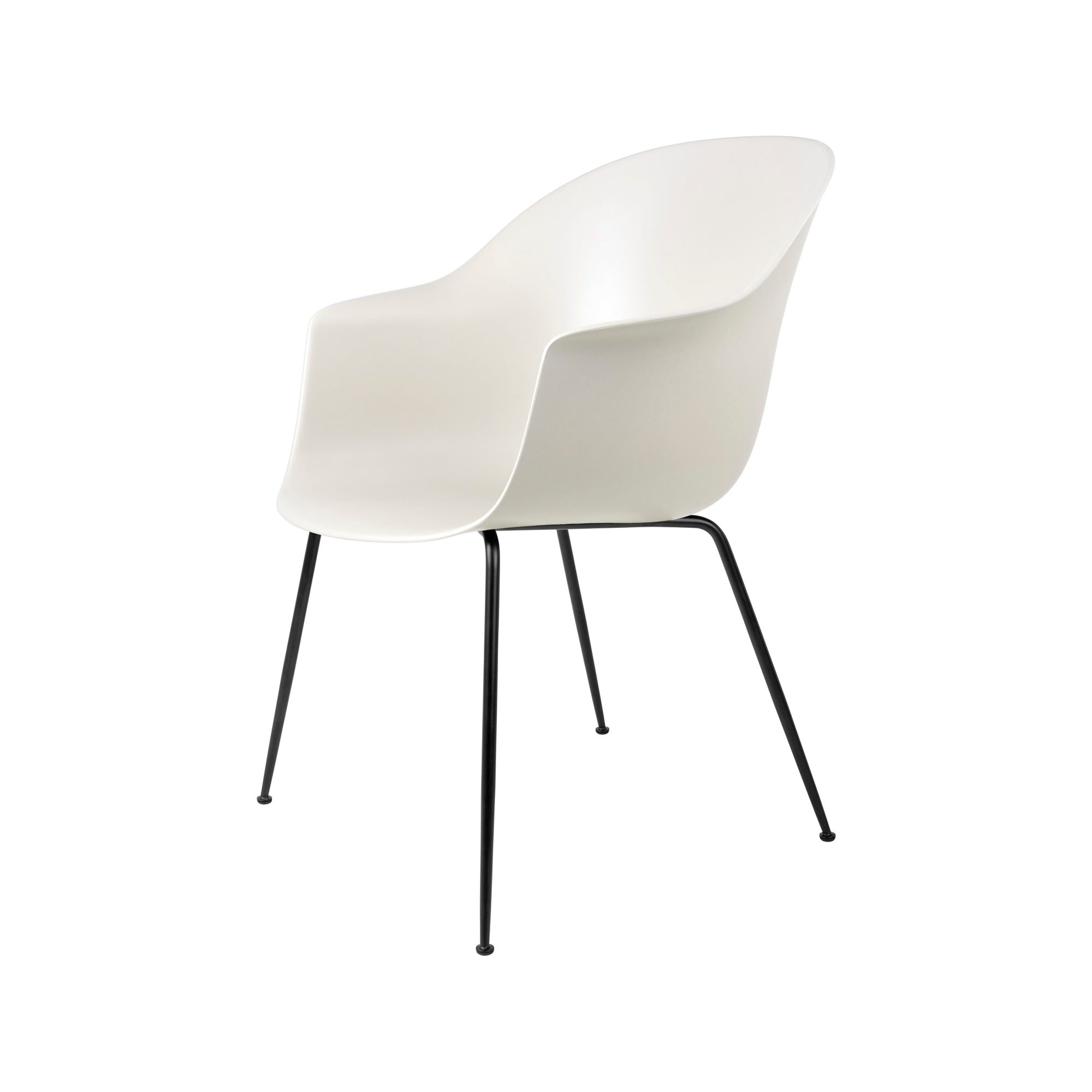 Bat Dining Chair — Un-upholstered with Metal Conic Base