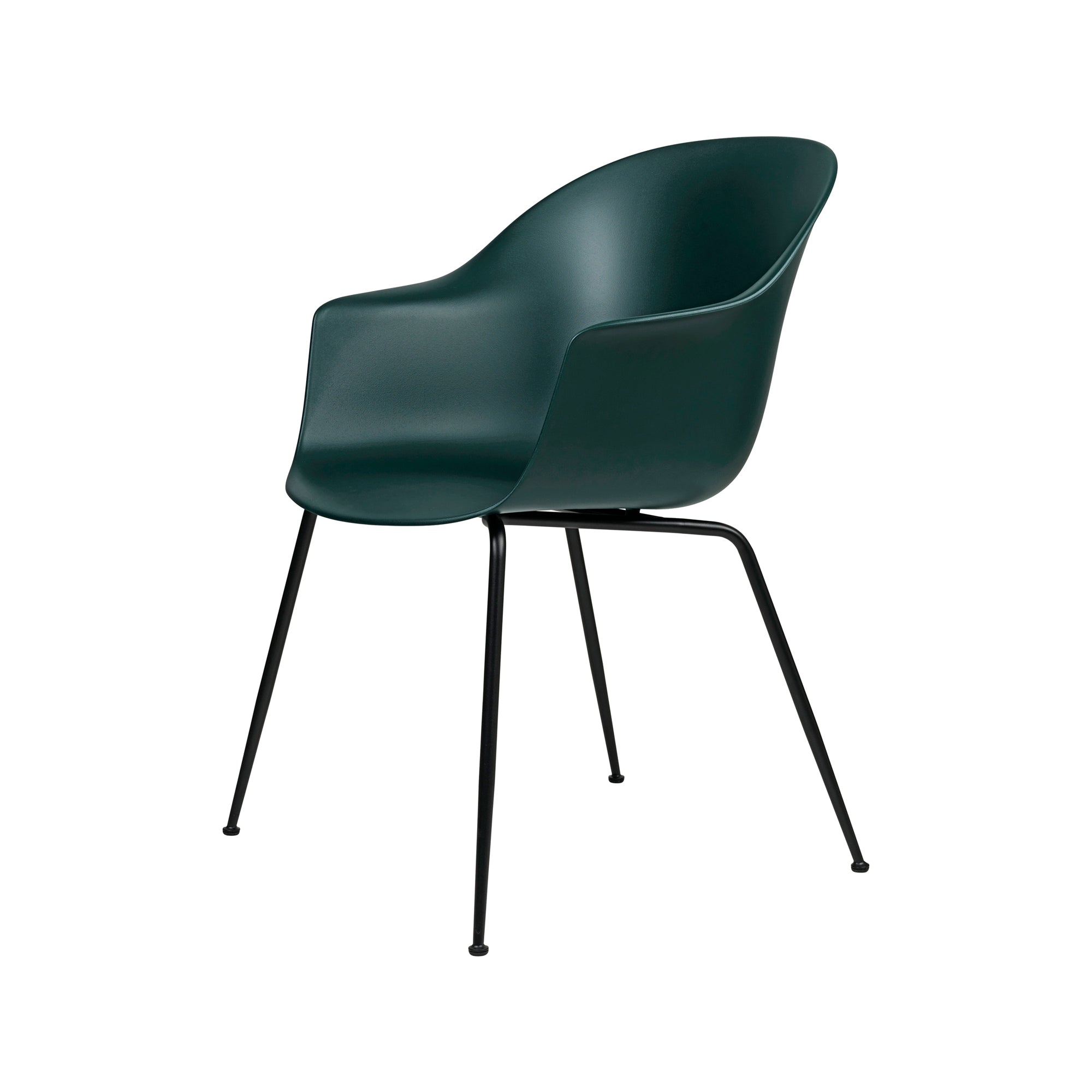 Bat Dining Chair — Un-upholstered with Metal Conic Base