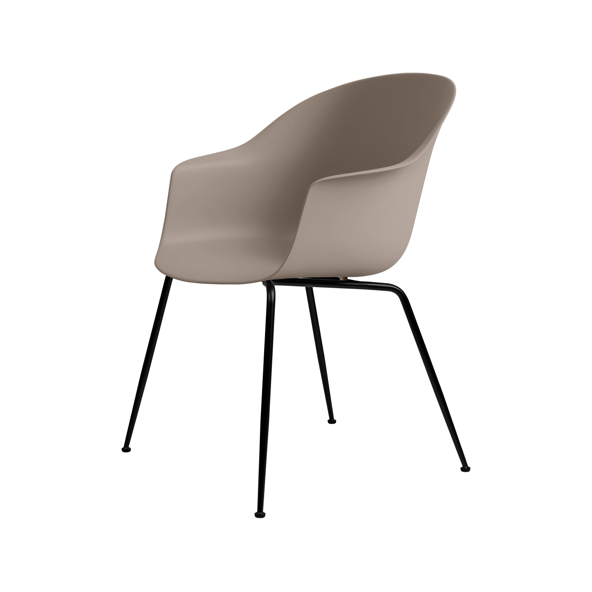 Bat Dining Chair — Un-upholstered with Metal Conic Base