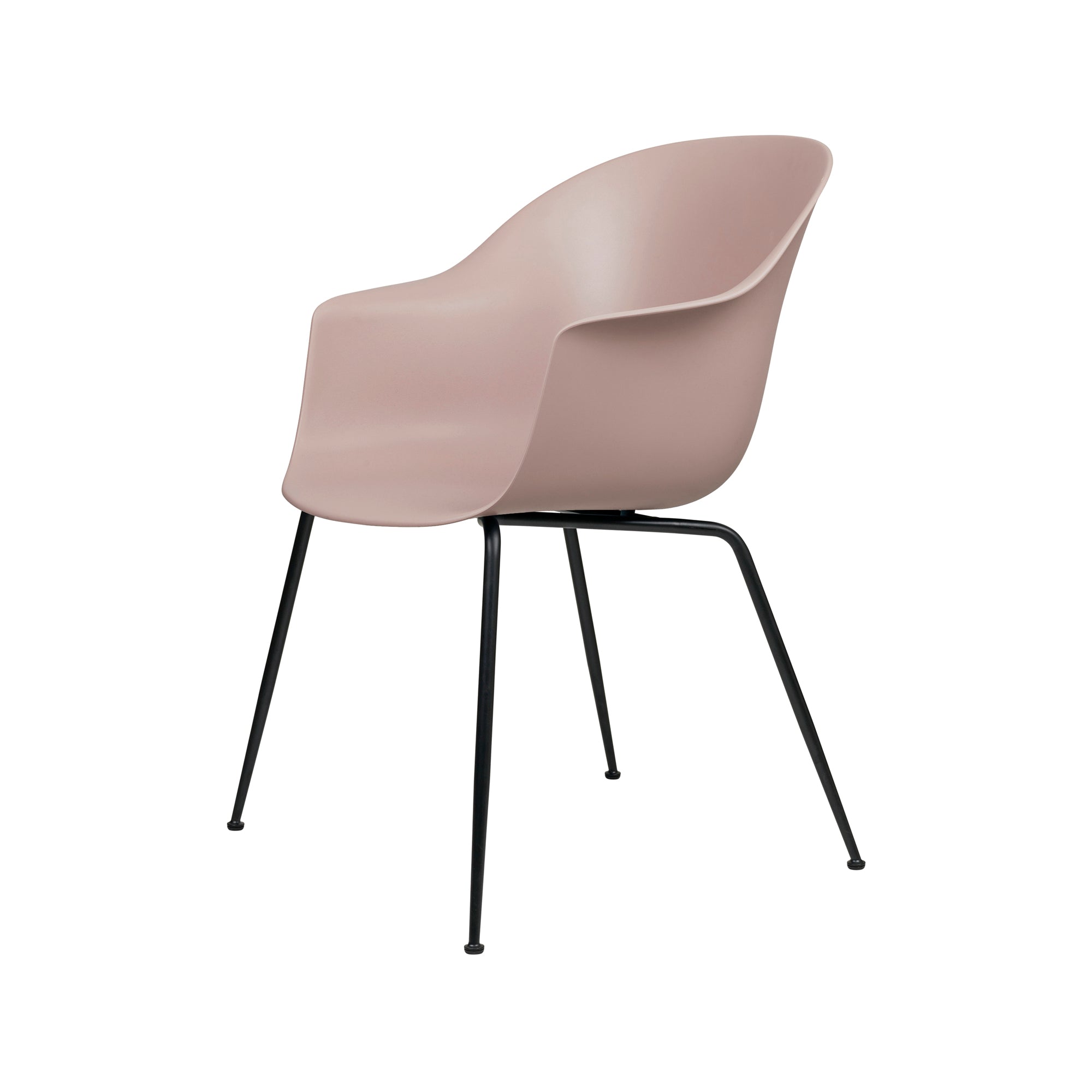 Bat Dining Chair — Un-upholstered with Metal Conic Base