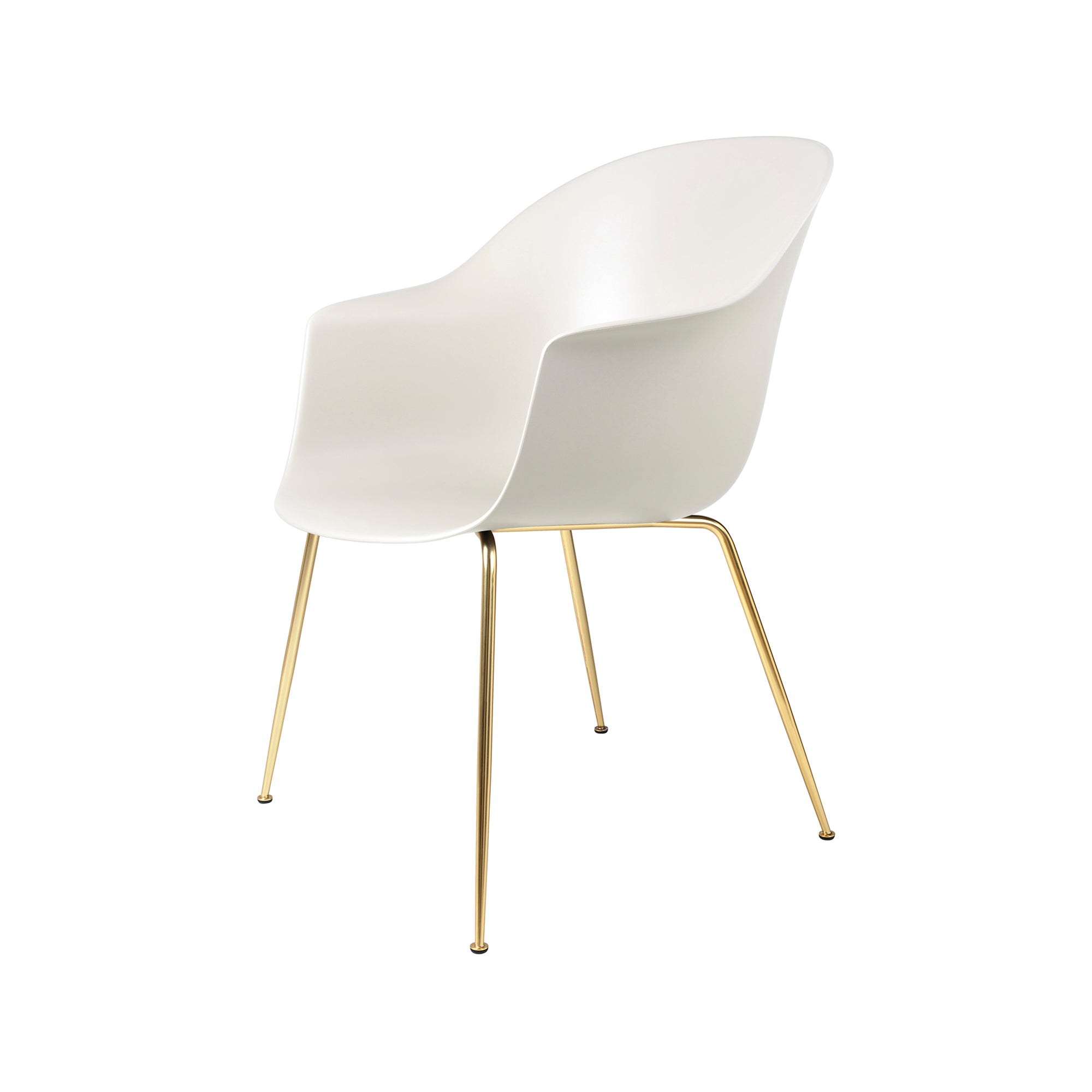 Bat Dining Chair — Un-upholstered with Metal Conic Base
