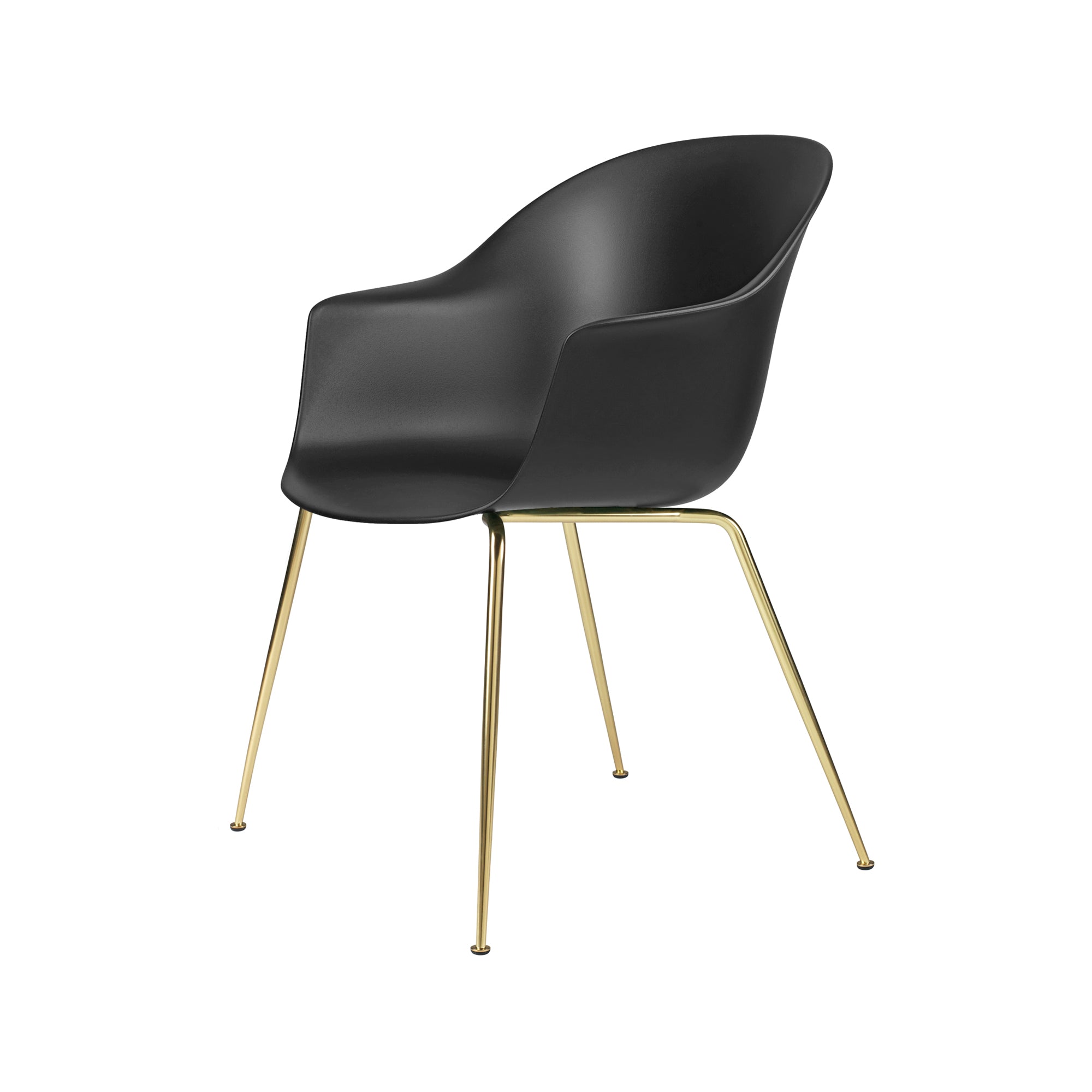 Bat Dining Chair — Un-upholstered with Metal Conic Base