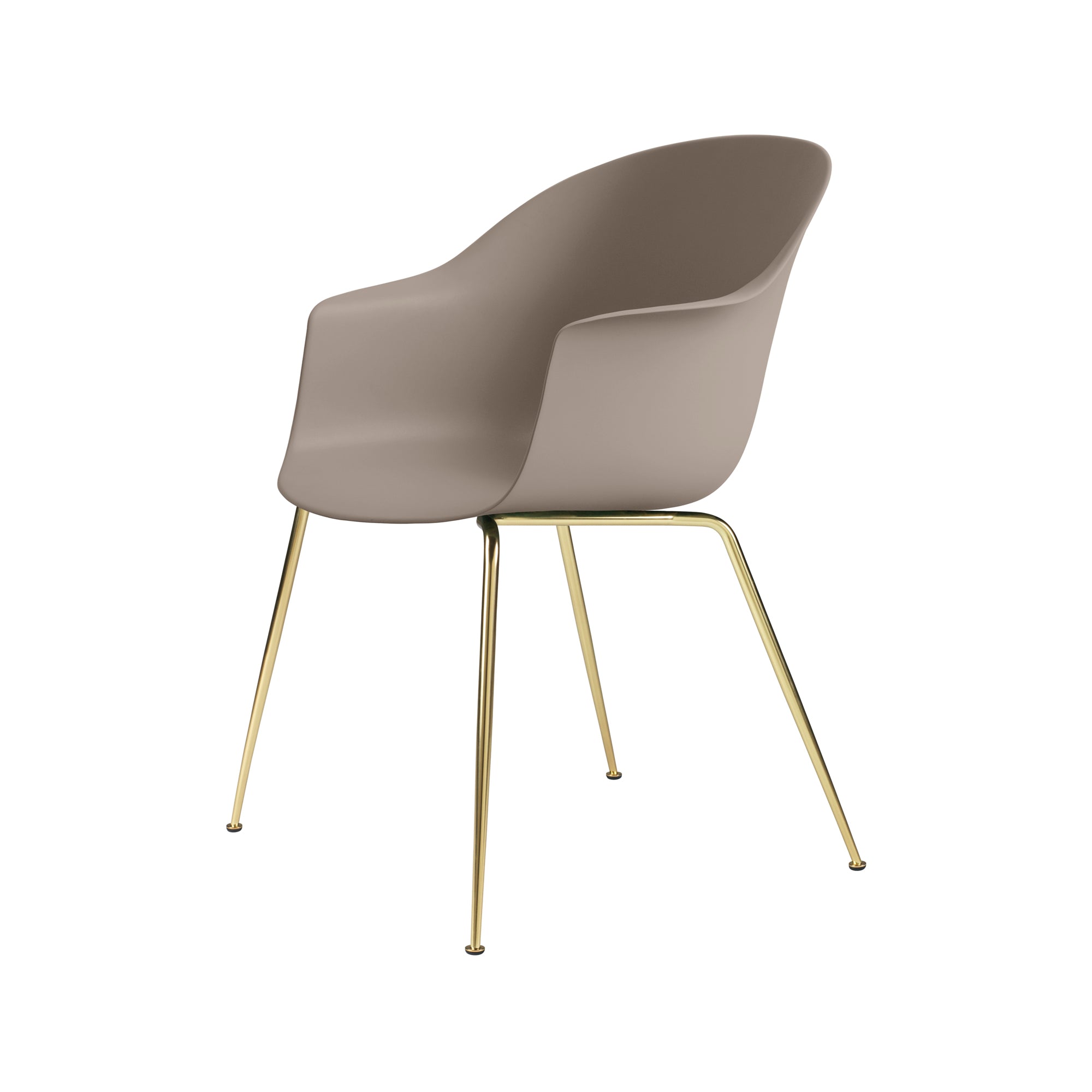 Bat Dining Chair — Un-upholstered with Metal Conic Base