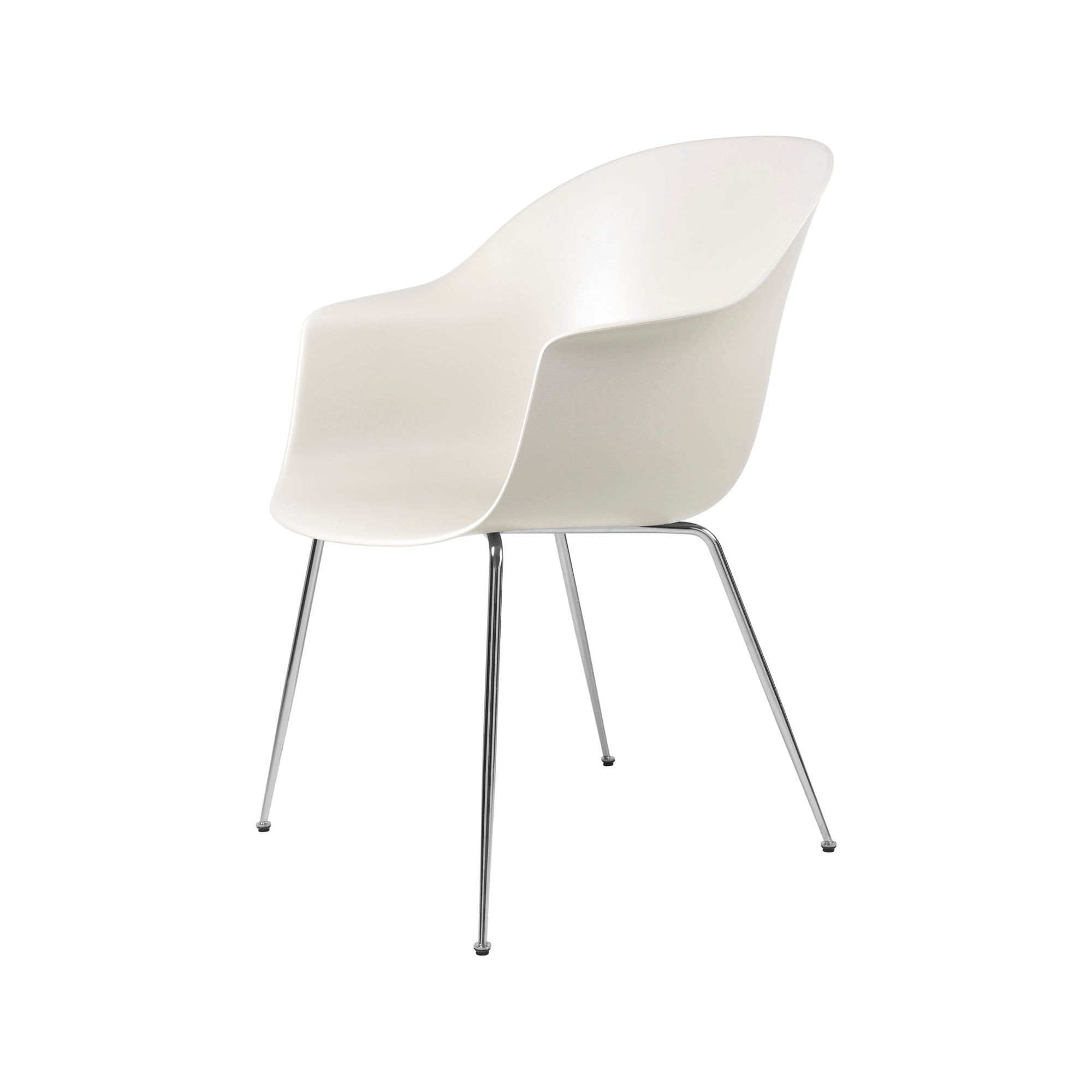 Bat Dining Chair — Un-upholstered with Metal Conic Base