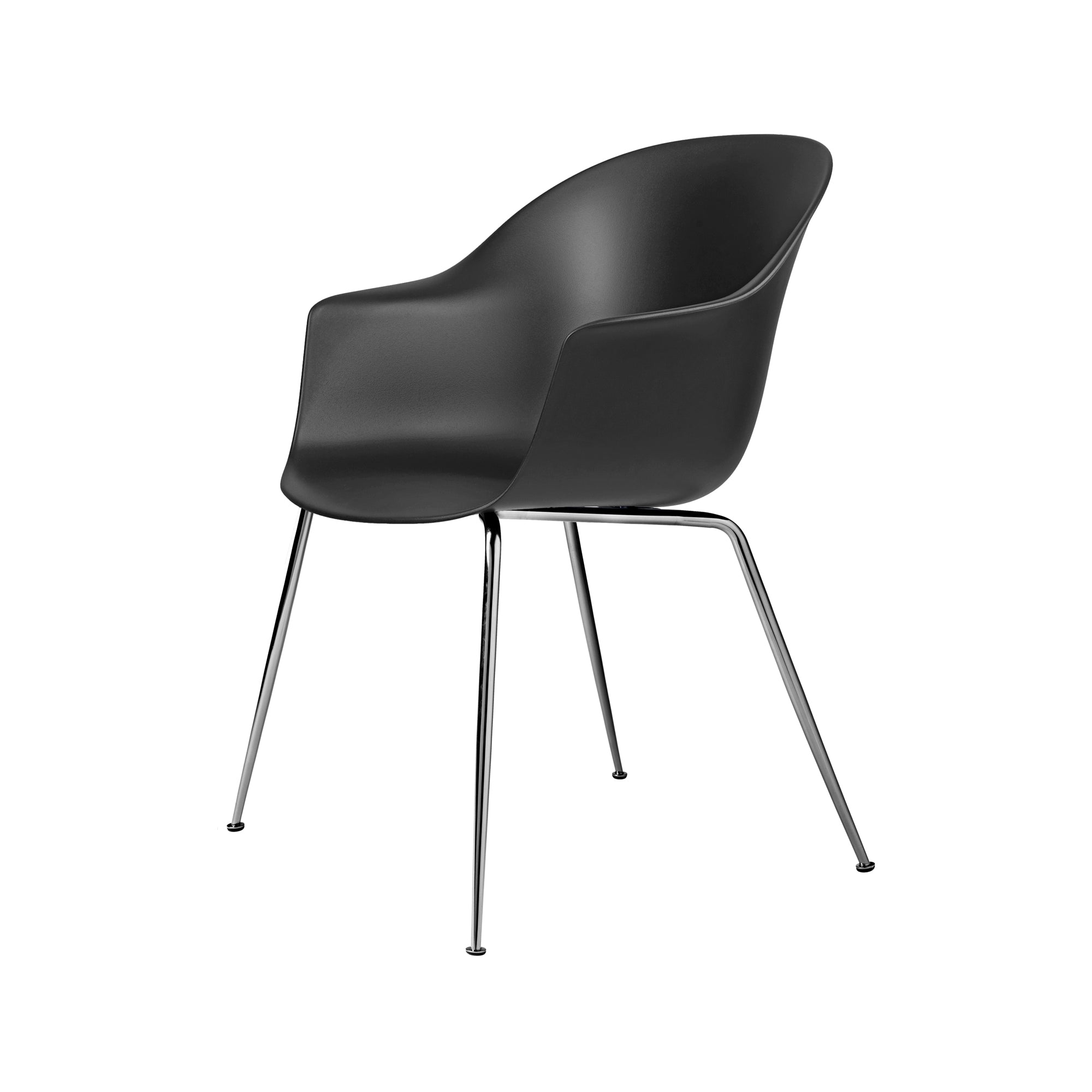 Bat Dining Chair — Un-upholstered with Metal Conic Base