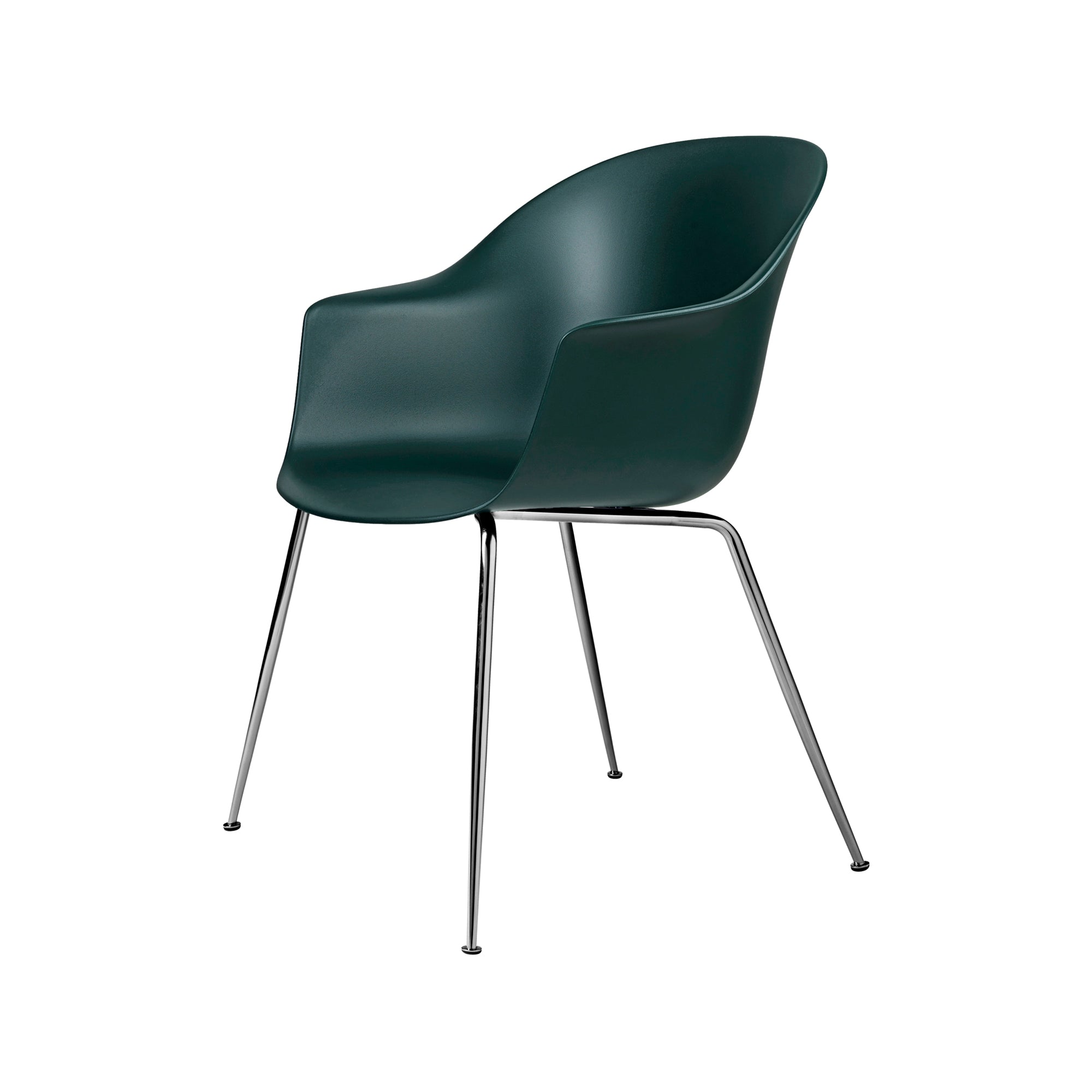 Bat Dining Chair — Un-upholstered with Metal Conic Base