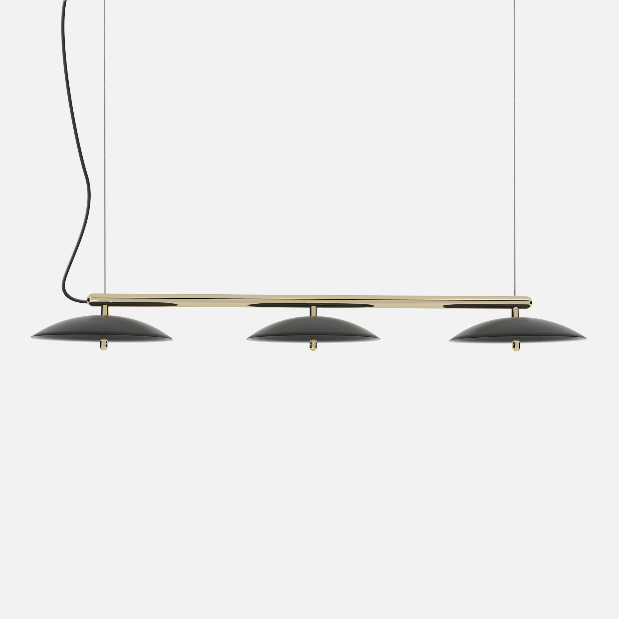 Signal Linear Pendant Light — Black & Brass