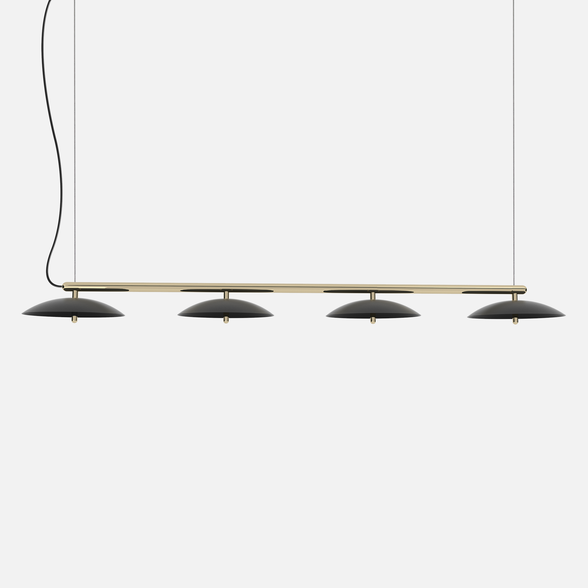 Signal Linear Pendant Light — Black & Brass