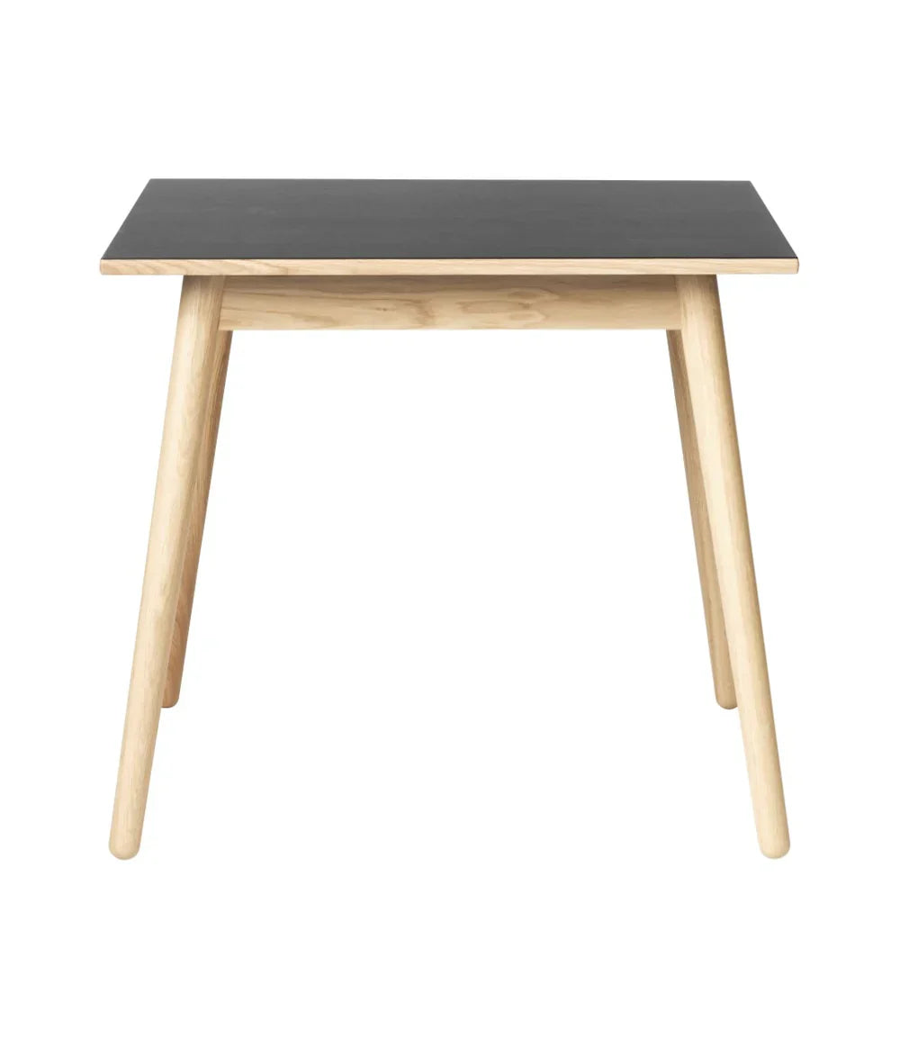 C35A Dining Table — Nature Lacquered Oak/Black Linoleum