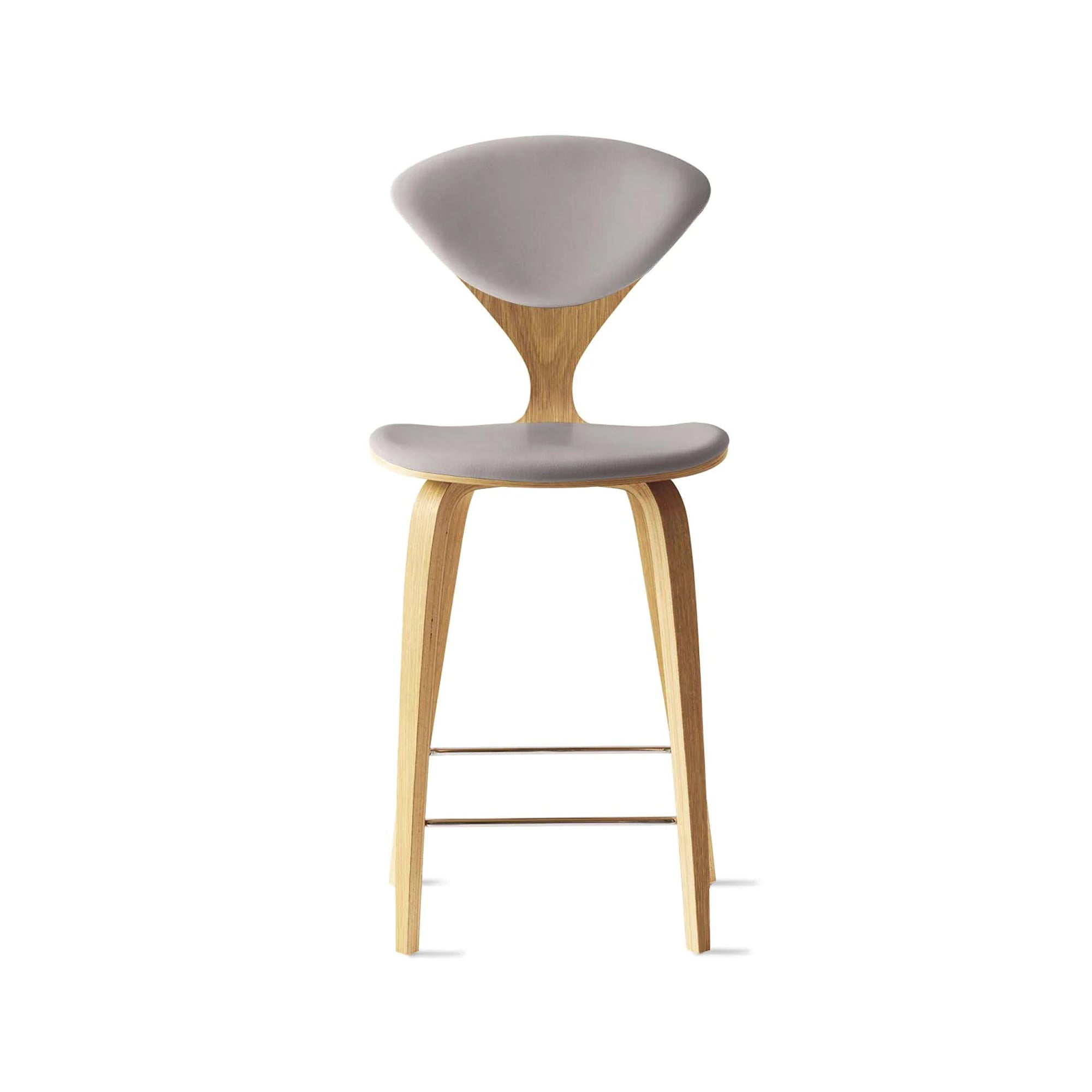 Cherner Wood Bar Chair with Seat and Back Pads