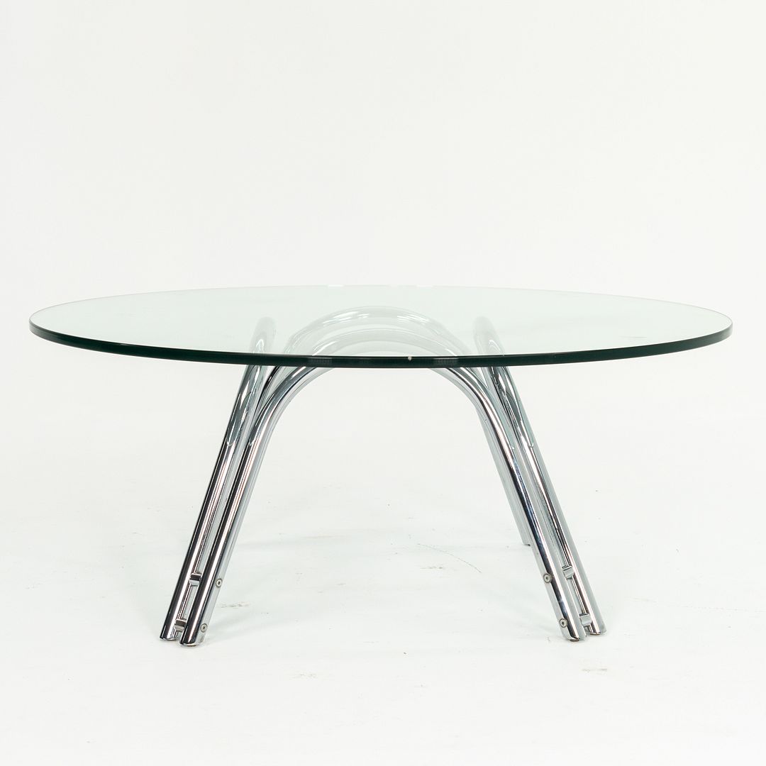 Chromed-Steel and Glass Coffee Table