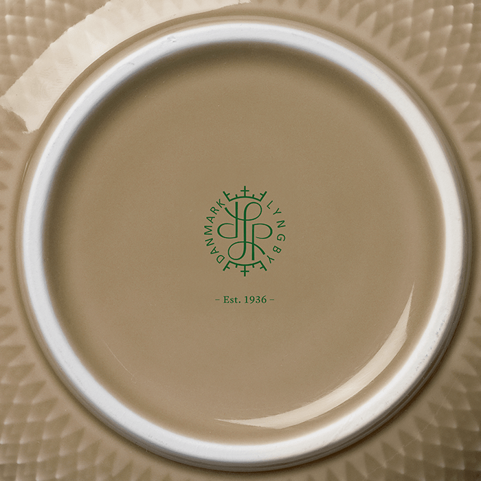 Lyngby Porcelaen Rhombe Earth Bowl — Clay 6.9"