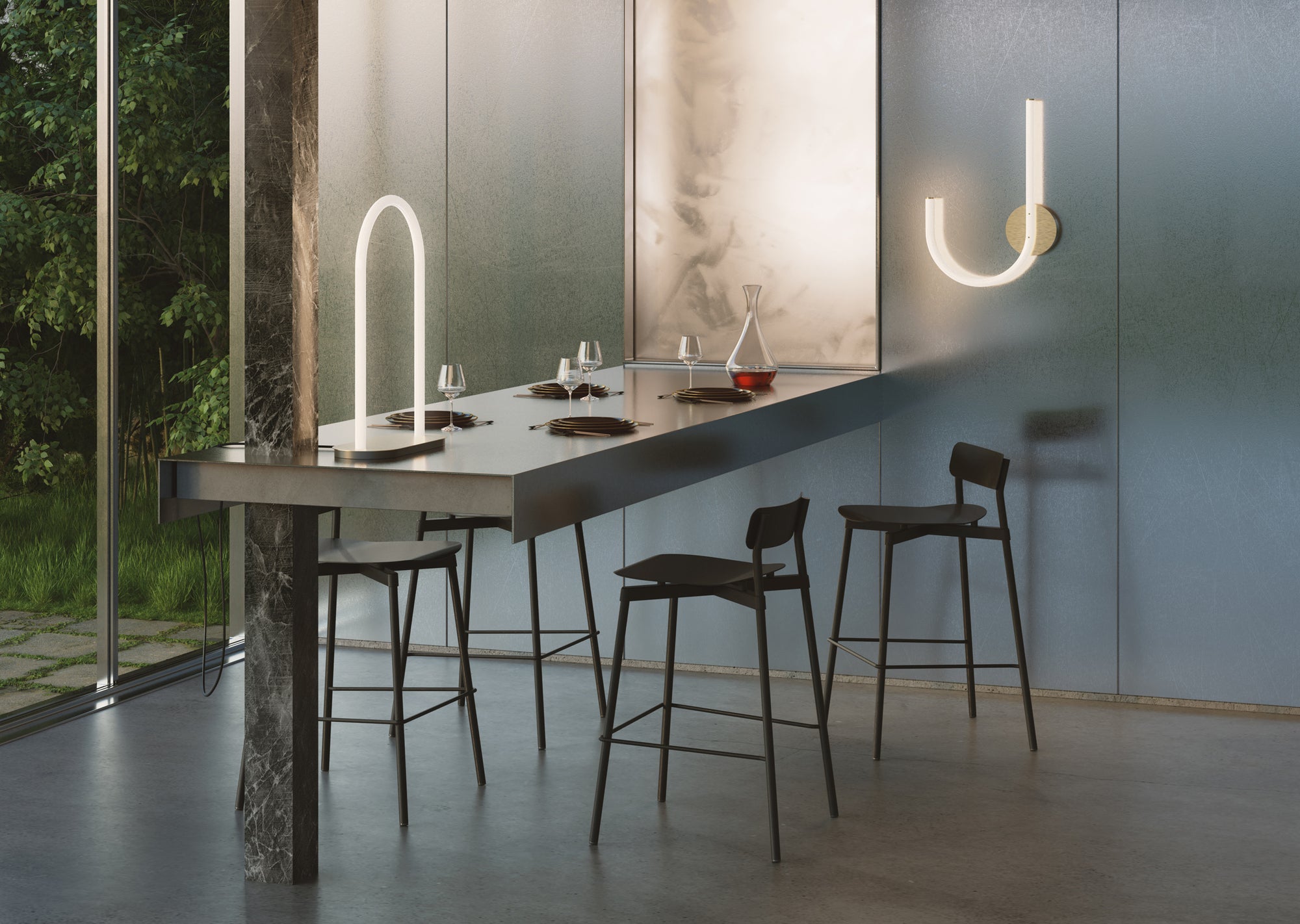 Fromme Bar Stool — Aluminum