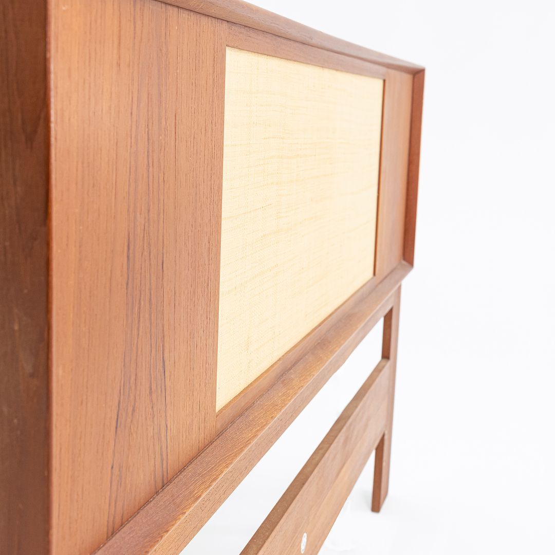 Teak and Cane Full Headboard